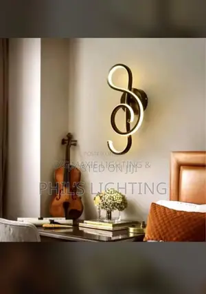 Modern LED Musical Note Wall Sconce