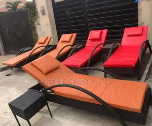 Poolside Bed and Stool