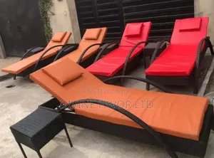 Poolside Bed and Stool