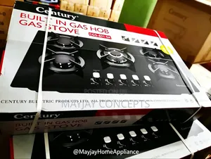 Century 75cm X 50cm 5 Burner Built in Glass Gas Hob Cooker Premium