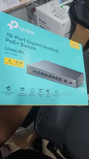 TP-Link LS1210GP – 10-Port Gigabit Desktop Switch With 8-Port PoE+