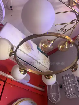 Modern Gold Ring Globe Chandelier (6-Light Pendant Light)