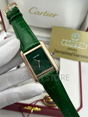 Cartier Tank Leather Wristwatch (Battery Power )
