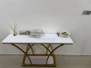 Gold and White Console Table