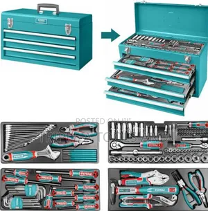 TOTAL 132-Piece Versatile Tool Chest Set Box: Ideal for Mechanical