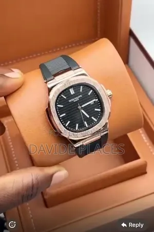 Patek Phillipe Geneve, Stainless Steel Head, Rubber Watch, With Date,