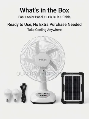 Rechargeable Solar Fan With Panel