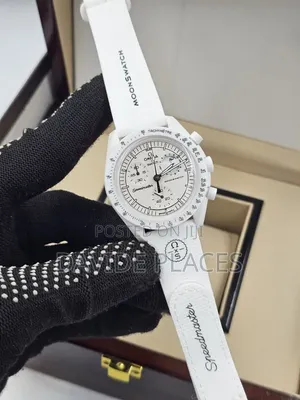 Omega Speed Master Moon Swatch Material Hand, Chronograph Wristwatch