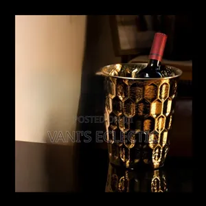 Textured Gold Stainless Steel Champagne/Ice Buckets