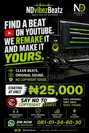 Music Production (Afro Beat, Amapiano, Hip-Hop Beat, Vocal Recording)