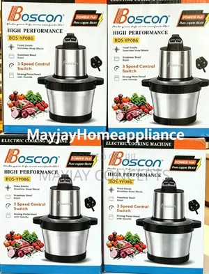 Boscon BOS YP086 Electric Yam Pounder With Stainless Steel Bowl