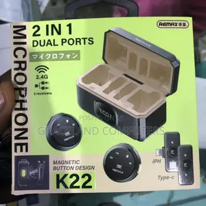 Remax 2-in-1 Dual Wireless Microphone (Suitable for Content)