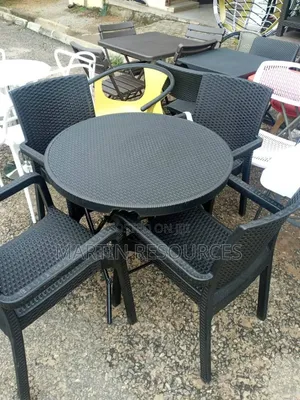 Durable Plastic Restaurant Table and Chairs.
