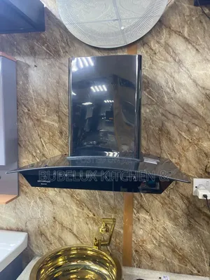 Wall-Mounted Kitchen Range Hood Extractor - Black Glass