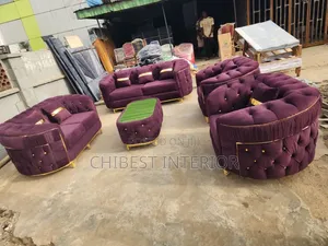 Upholstery Padded 7 Seaters Sofa Couch