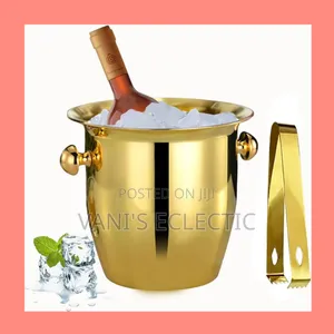 Gold Stainless Steel Champagne/Ice Bucket