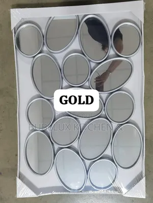 Brand New 16pcs Luxury Gold Oval Wall Mirror-Decorative Accent Mirror