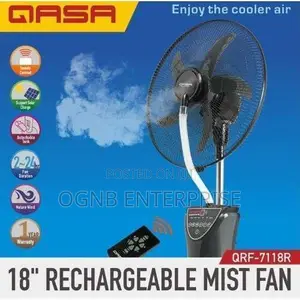 Qasa 18inches Mist Rechargeable Standing Fan