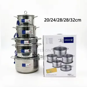 Korknai Stainless Steel Cookware Pot Set 20,24,28,28,32cm
