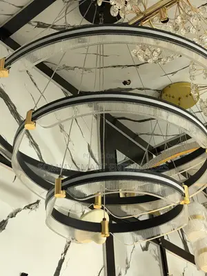 Luxury 3-Ring Wave LED Chandelier