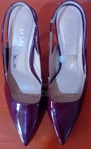 Burgundy/Wine Patent Slingback Stiletto Heels