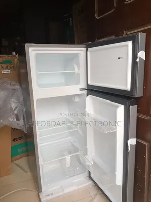 Gray Color Hisense 124l Double Door Refrigerator