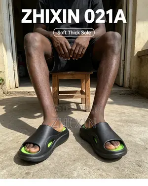 ZHIXIN 021A Men Two-Tone EVA Platform Slides Sizes 40-45