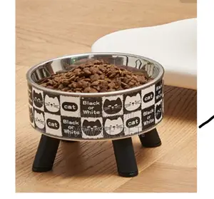 Nunbell Bowl With Legs and Stainless for Small Dogs and Cat