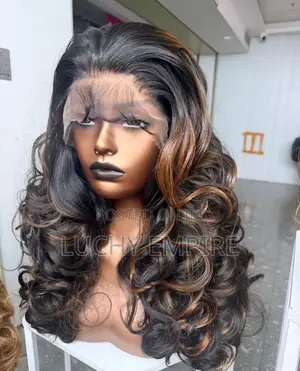 20 Inches Human Hair Blend Wig – Natural Black