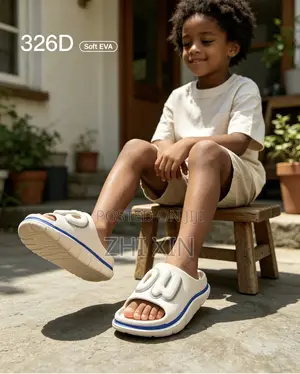 ZHIXIN 326D Unisex Kids OK Letter EVA Slides Sizes 25-30