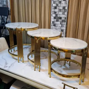 Marble Top 3in1 Side Stools Set