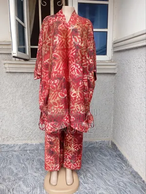 2-Piece Set, Made With Adire Crepe Fabric