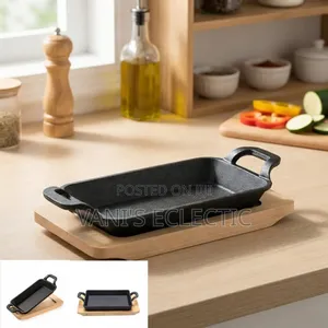 Rectangular Cast Iron Deep Sizzling Pan
