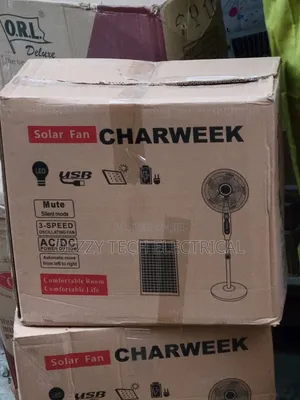 CHARWEEK Solar Standing Fan
