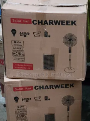 CHARWEEK Solar Standing Fan