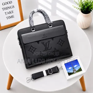 LV,Mont Blanc, Hermes Leather Laptop/Office Bag - Stylish Durable