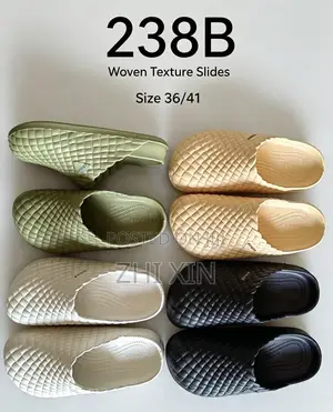 ZHIXIN 238B Diamond Grid Texture Closed Toe Slide Slippers