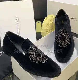 Suede Velvet Embroidered Men's Shoes | Elegant Craftsmanship