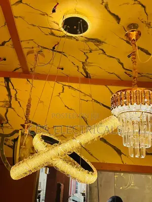 Modern Intersecting Crystal Ring Pendant Chandelier – CBS-ELECTRICALS