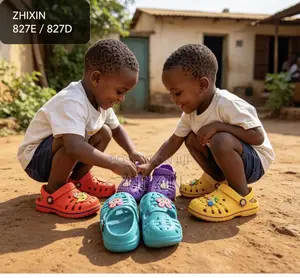 ZHIXIN 827e/D Kids Cartoon EVA Closed Toe Sandals 19-30