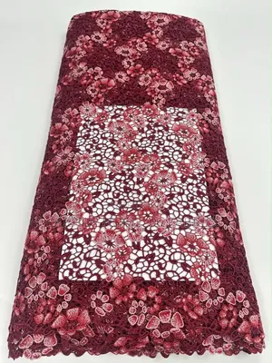 Luxury Guipure Lace Fabric – 5 Yards | Premium African Lace for Asoebi