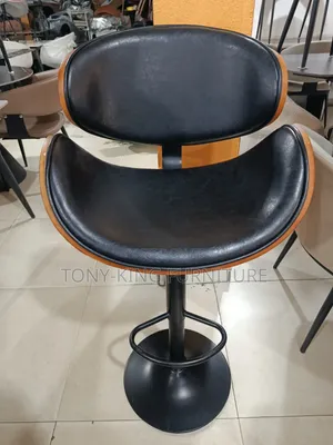 Luxury Adjustable Bar Stools Swivel Faux Kitchen Chairs With Metal Leg