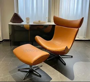 Comfortable Relaxing Leather Chair With Footrest