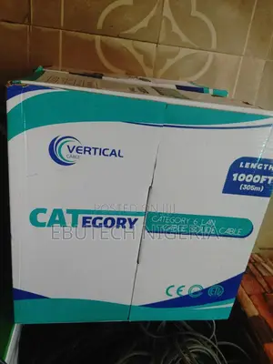 Vertical Cable Cat6, 550 MHz, UTP, 23AWG, Solid Bare Copper,1000ft.