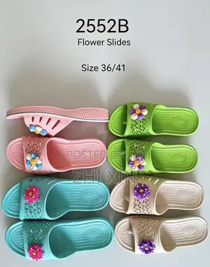 ZHIXIN 2552B Women Floral Decor Slide Slippers Size 36–41