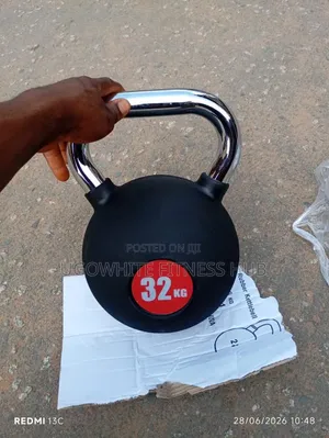 32kg Rubber-Coated Kettlebell