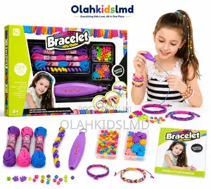 DIY Rope Bracelet Making Kit Beads Braiding Craft Set Girls 6+