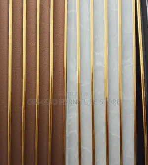Luxury Decorative PVC Wall Panel With Gold Strips