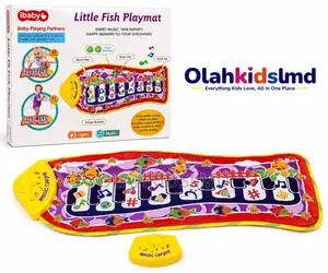 Little Fish Playmat Musical Piano Mat Lights Sound Baby Toy