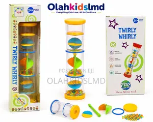 Twirly Whirly Rainmaker Sensory Toy Color Beads Kids 24m+